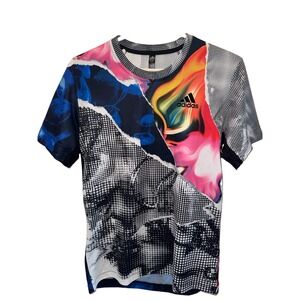 adidas US Series Printed FreeLift Tennis Shirt Men's Medium M Tech Tee HC8530